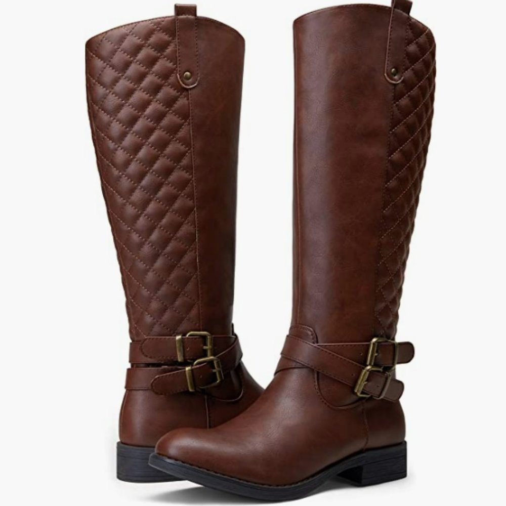 Dark Brown Knee High Riding Boots Worn Once (Size 7)